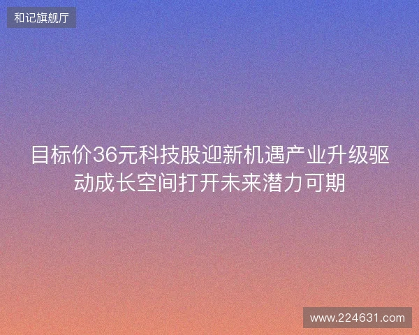 目标价36元科技股迎新机遇产业升级驱动成长空间打开未来潜力可期 目标价36元科技股迎新机遇产业升级驱动成长空间打开未来潜力可期